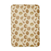 Tapis De Bain Coquillages - Brown sur un arrière - plan beige (Devant (Vertical))