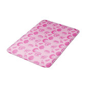Tapis De Bain Coquillages - Fuchsia rose et blanc (Angle)