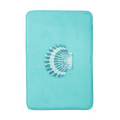 Tapis De Bain Coquillages marins - aqua et turquoise (Devant (Vertical))