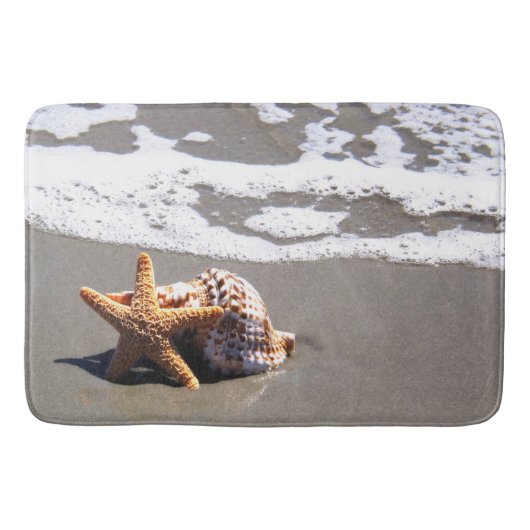 Tapis De Bain Coquillages, plage, océan, Bath, couverture à la (Devant)
