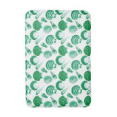 Tapis De Bain Coquillages - vert vert sur un arrière - plan (Devant (Vertical))
