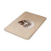 Tapis De Bain Coquille de Nautilus - brun, blanc et beige (Angle)