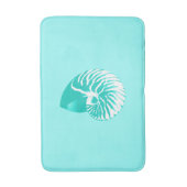 Tapis De Bain Coquille de Nautilus - turquoise, aqua et blanche (Devant (Vertical))