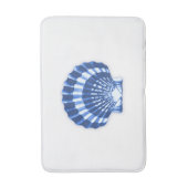 Tapis De Bain Coquille de St Jacques - Bleu de marine sur un Arr (Devant (Vertical))