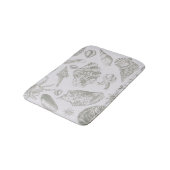 Tapis De Bain Coquilles de mer gris sauge doux croquis Antique N (Angle)