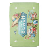 Tapis De Bain Coquilles de plage pastel (devant Vertical)