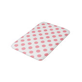 Tapis De Bain Corail et pois blancs (Angle)