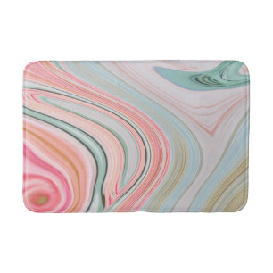 Tapis De Bain corail rose vif menthe vert arc-en-ciel tourbillon