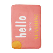 Tapis De Bain Coral Bonjour là Sunshine Typographie (Devant (Vertical))