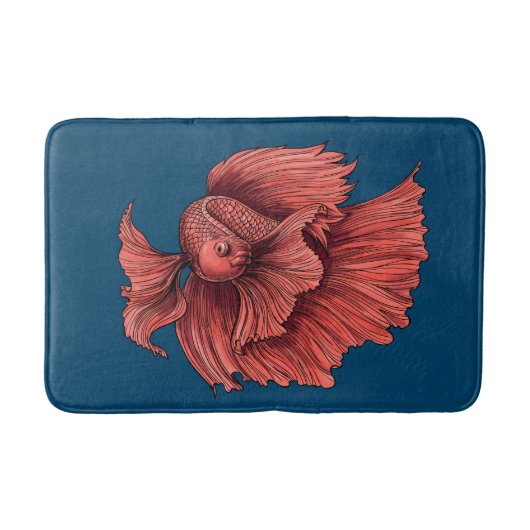 Tapis De Bain Coral Siamese combat le poisson (Devant)