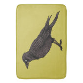 Tapis De Bain Corbeau Déplaisant Corbeau vert d'encre gothique (devant Vertical)
