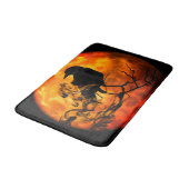 Tapis De Bain Corbeau nocturne d'Halloween (Angle)