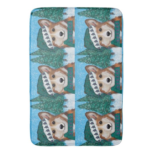 Tapis De Bain Corgi (devant Vertical)
