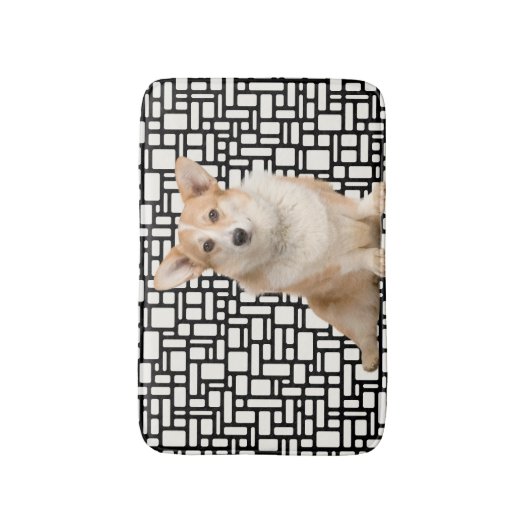 Tapis De Bain Corgi Abstrait mignon (Devant (Vertical))
