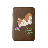 Tapis De Bain Corgi avec le papillon (Devant (Vertical))