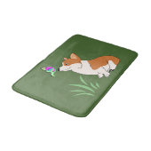 Tapis De Bain Corgi avec le papillon (Angle)