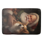 Tapis De Bain Corgi avec Noël Festif du Père Noël (Devant)