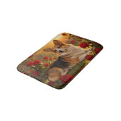 Tapis De Bain Corgi dans les Roses VI (Angle)