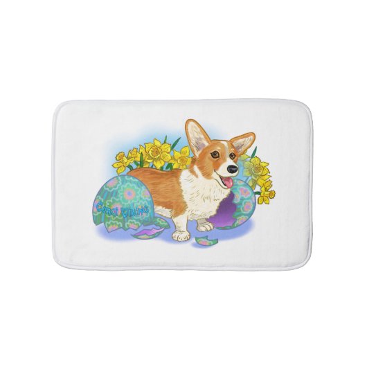 Tapis De Bain Corgi de Pâques (Devant)