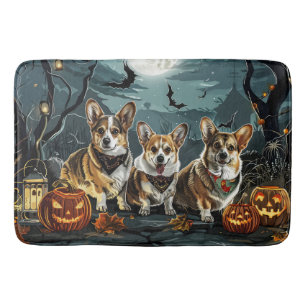 Tapis De Bain Corgi Halloween Éffrayant