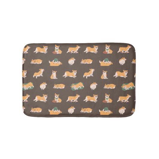 Tapis De Bain Corgi joyeux (Devant)