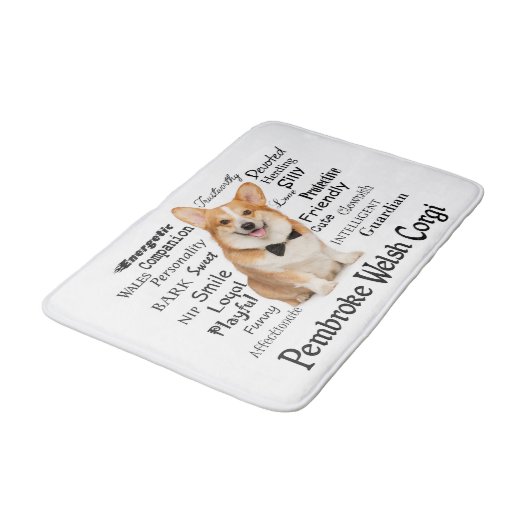 Tapis De Bain Corgi Traits (Angle)