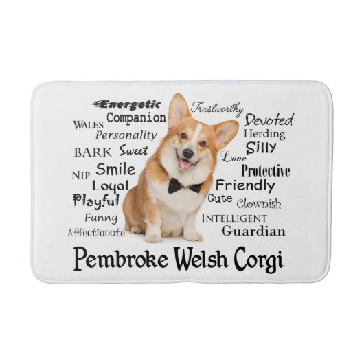 Tapis De Bain Corgi Traits (Devant)