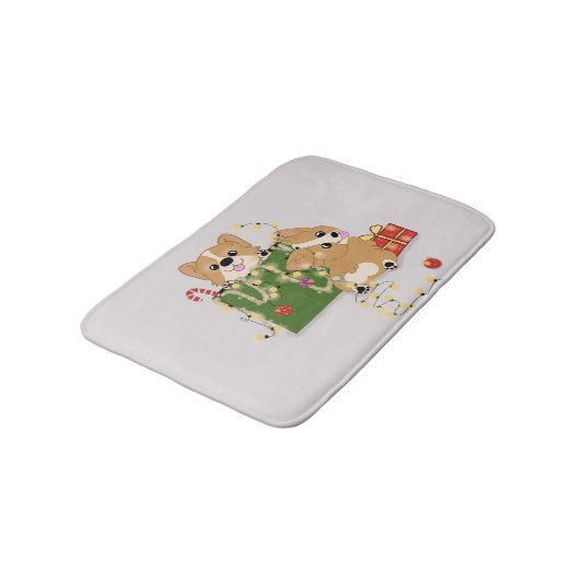 Tapis De Bain Corgis (Angle)