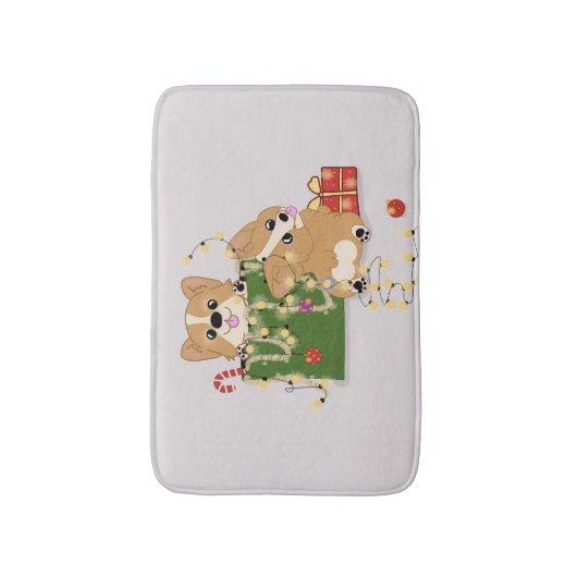 Tapis De Bain Corgis (Devant (Vertical))