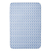 Tapis De Bain Cornflower Bleu et blanc Bulle moderne Vagues (devant Vertical)