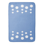 Tapis De Bain Cornflower Bleu et blanc Bulles modernes Points (devant Vertical)