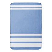 Tapis De Bain Cornflower Blue : Lignes modernes en blanc (devant Vertical)