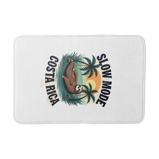 Tapis De Bain Costa Rica Sloth Vintage Vacation Shirt (Devant)