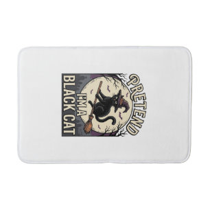 Tapis De Bain Costume de Chat Noir Vintage Sorcière de Halloween