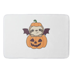 Tapis De Bain Costume de chaume Citrouille Sloth Halloween