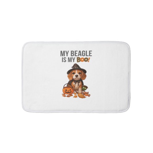Tapis De Bain Costume d'Halloween beagle Mon Beagle est Mon Chie (Devant)