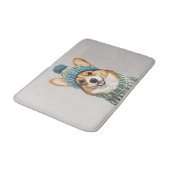 Tapis De Bain Cosy Corgi en hiver (Angle)
