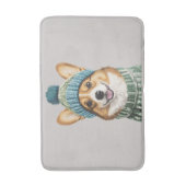 Tapis De Bain Cosy Corgi en hiver (Devant (Vertical))