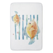 TAPIS DE BAIN CÔTE CLAIR COULEUR D'EAU POISSON TROPICAL, PLAGE (devant Vertical)