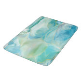 Tapis De Bain Côte tropicale Turquoise Abstraite Gemstone (Angle)