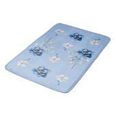 Tapis De Bain Coton bleu Magnolia (Angle)