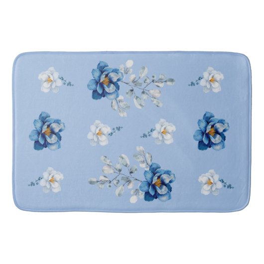 Tapis De Bain Coton bleu Magnolia (Devant)