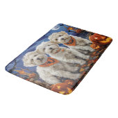 Tapis De Bain Coton De Tulear Halloween Éffrayant (Angle)