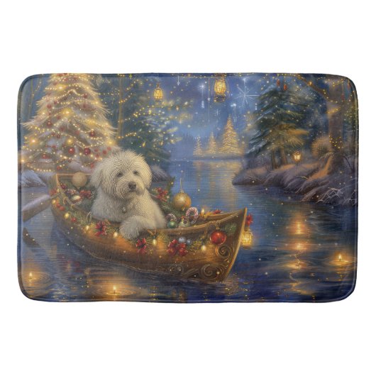 Tapis De Bain Coton De Tulear Noël Festive Voyage (Devant)