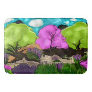 Tapis De Bain Cotton Candy Art Abstrait