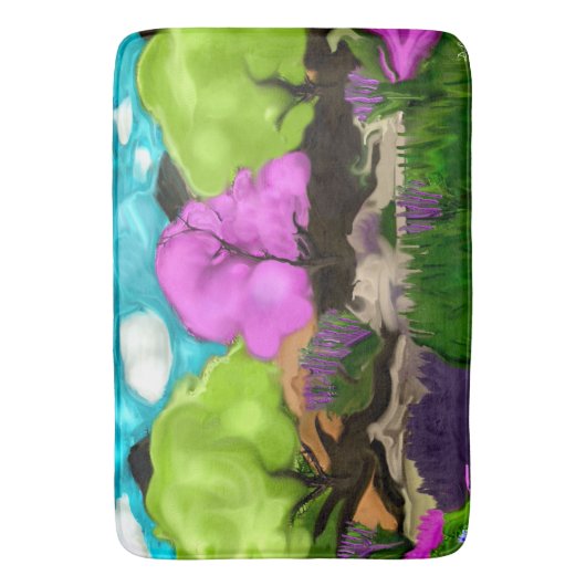 Tapis De Bain Cotton Candy Art Abstrait (devant Vertical)