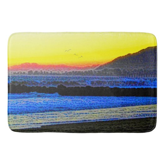 Tapis De Bain Coucher de soleil mystique (Devant)