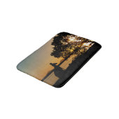 Tapis De Bain Coucher de soleil noir et or Kangaroo Tree Silhoue (Angle)