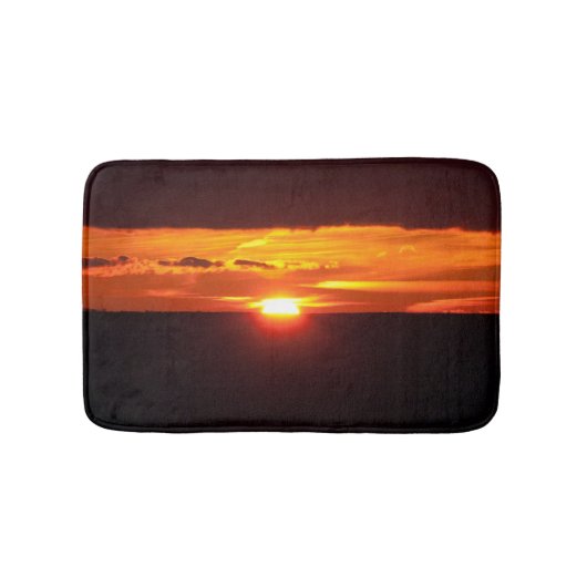 Tapis De Bain Coucher de soleil orange intense (Devant)