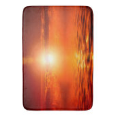 Tapis De Bain Coucher de soleil paisible Ciel doré orange sur me (devant Vertical)